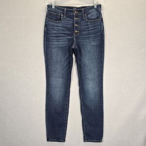 J.CREW 9" High Rise Skinny Button Fly Womens Jeans Denim Size 29 (31x 27.5)